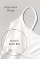 Women's Cotton Camisole Tank Top with Built-in Shelf Bra