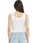 Women's Tank Top Solid Color Basic Sleeveless Crew Neck Ribbed Knit Crop Top